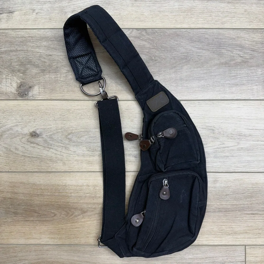 Rothco Canvas‎ Sling Bag Crossbody Shoulder Backpack Travel Daypack Tactical
